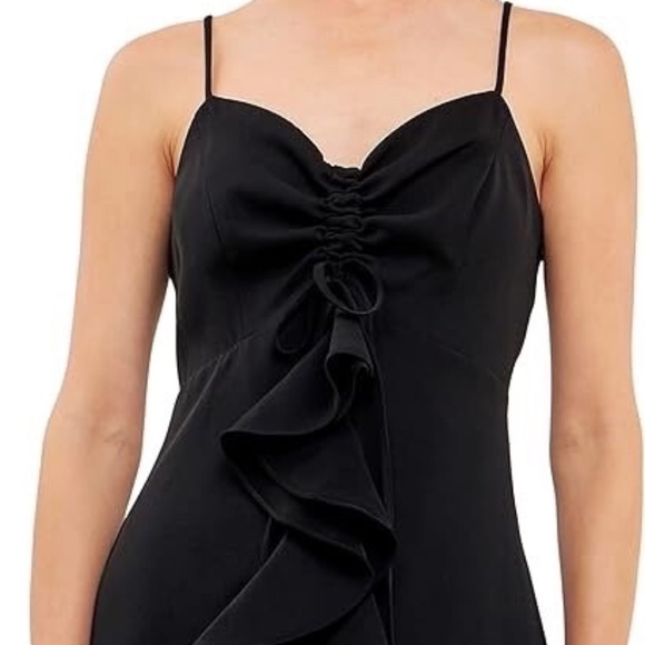 Anthro Endless Rose Ruffle Black Mini dress small - Picture 14 of 14